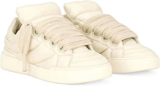 Dolce & Gabbana New Roma sneakers met vlakken Beige