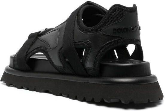 Dolce & Gabbana Leren sandalen Zwart