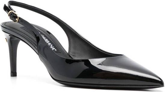 Dolce & Gabbana Slingback pumps met puntige neus Zwart