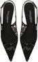 Dolce & Gabbana pointed-toe lace-panelled pumps Zwart - Thumbnail 4