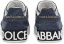 Dolce & Gabbana Portofino leren sneakers met logo label Blauw - Thumbnail 3