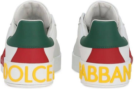 Dolce & Gabbana Portofino sneakers met logopatch Wit