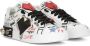 Dolce & Gabbana Portofino leren sneakers met patch Wit - Thumbnail 2