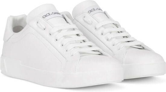 Dolce & Gabbana Portofino leren sneakers Wit