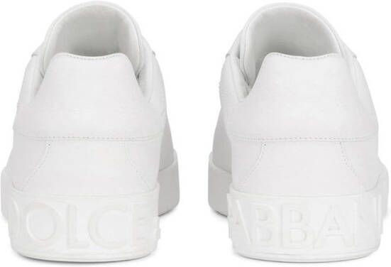 Dolce & Gabbana Portofino leren sneakers Wit