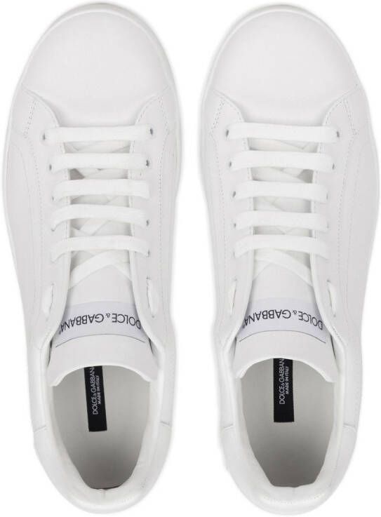 Dolce & Gabbana Portofino leren sneakers Wit