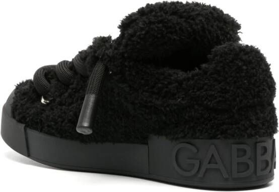 Dolce & Gabbana Portofino sneakers van badstof Zwart