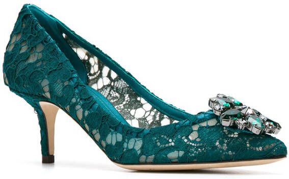 Dolce & Gabbana Pumps met kristallen Groen