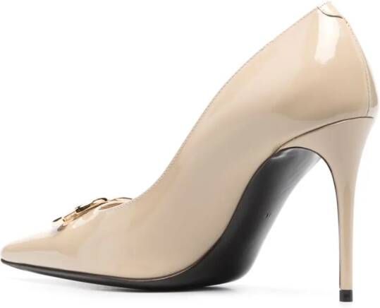 Dolce & Gabbana Pumps met logoplakkaat Beige