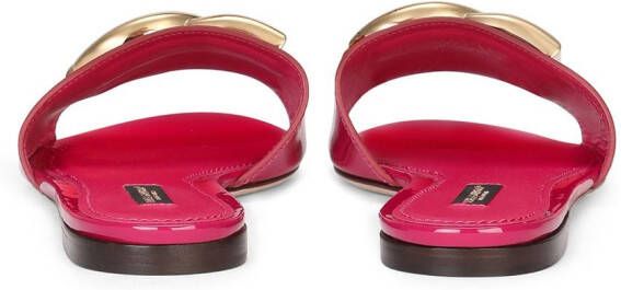 Dolce & Gabbana Lakleren sandalen met logo Roze