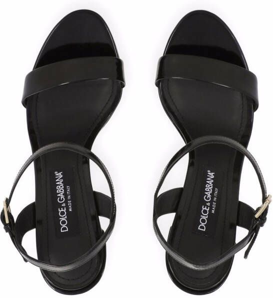 Dolce & Gabbana Sandalen met logoplakkaat Zwart