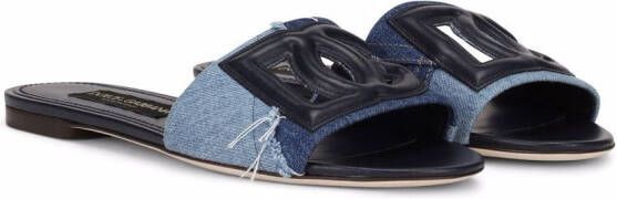 Dolce & Gabbana Denim sandalen Blauw