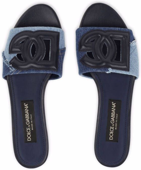 Dolce & Gabbana Denim sandalen Blauw