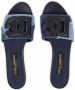 Dolce & Gabbana Denim sandalen Blauw - Thumbnail 4