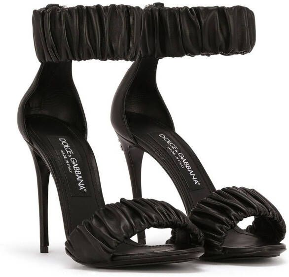 Dolce & Gabbana Sandalen met ruches Zwart