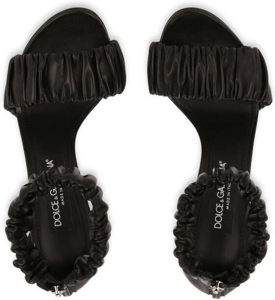 Dolce & Gabbana Sandalen met ruches Zwart