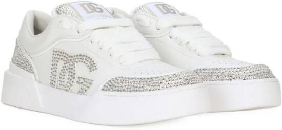 Dolce & Gabbana Sneakers verfraaid met stras Wit