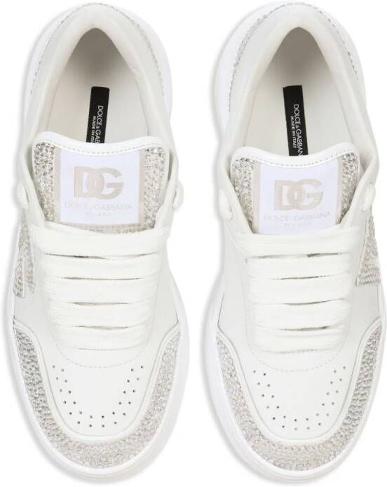 Dolce & Gabbana Sneakers verfraaid met stras Wit