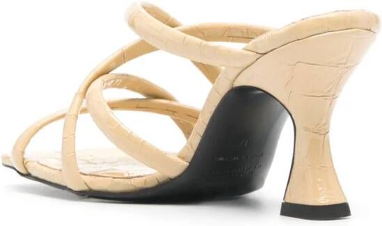 Dorothee Schumacher Exotic Shine 80 mm leren sandalen Beige