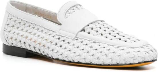 Doucal's Geweven leren loafers Wit