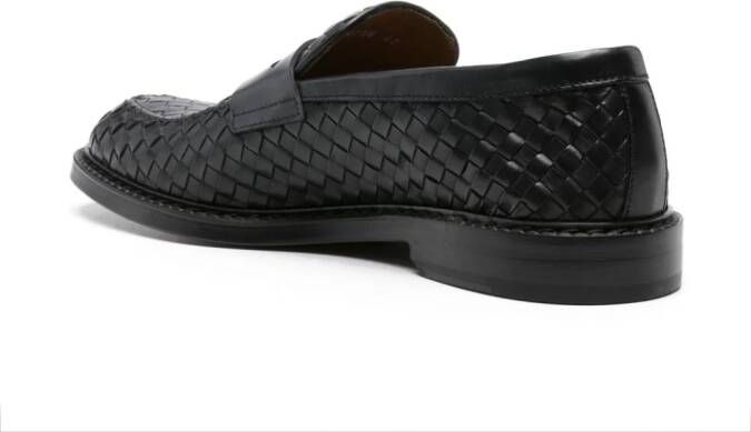 Doucal's Geweven leren loafers Blauw