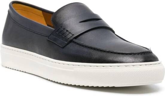 Doucal's Leren penny loafers Blauw