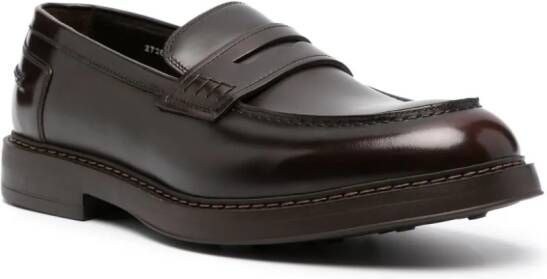 Doucal's Leren loafers Bruin