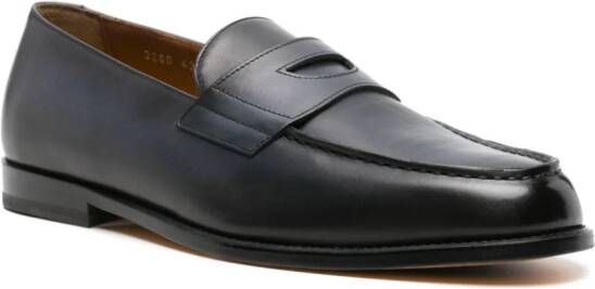 Doucal's Leren loafers met vervaagd effect Blauw