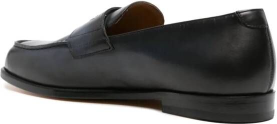 Doucal's Leren loafers met vervaagd effect Blauw