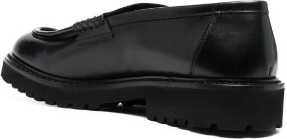 Doucal's Leren penny loafers Zwart