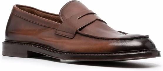 Doucal's Loafers met gerafeld-effect Bruin