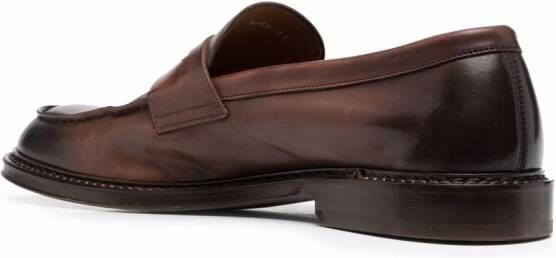 Doucal's Loafers met gerafeld-effect Bruin