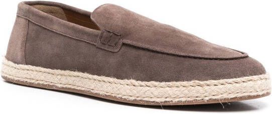 Doucal's Loafers met gevlochten zool Bruin