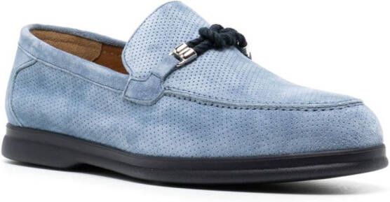 Doucal's Geperforeerde loafers Blauw