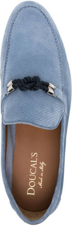 Doucal's Geperforeerde loafers Blauw