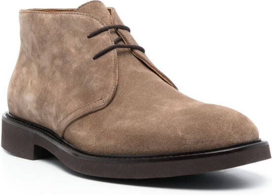 Doucal's Suède derby schoenen Bruin