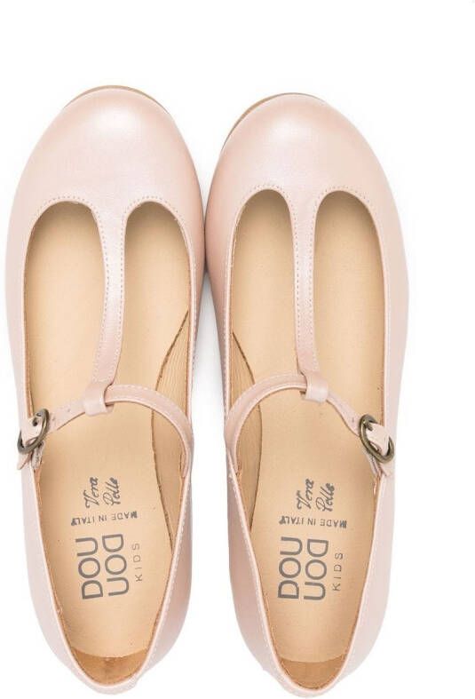 Douuod Kids Ballerina's met gesp Beige