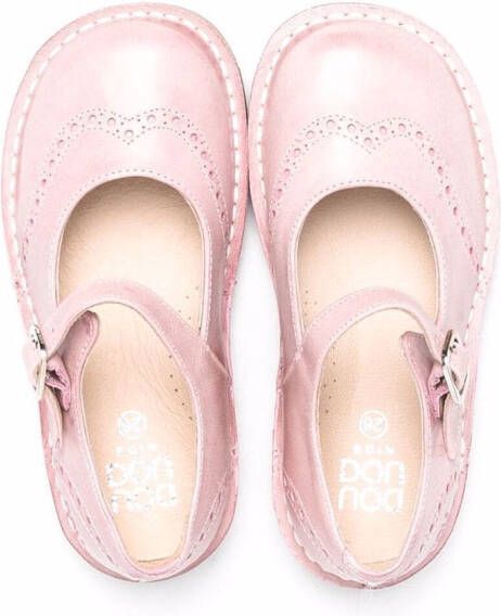 Douuod Kids Leren ballerina's Roze