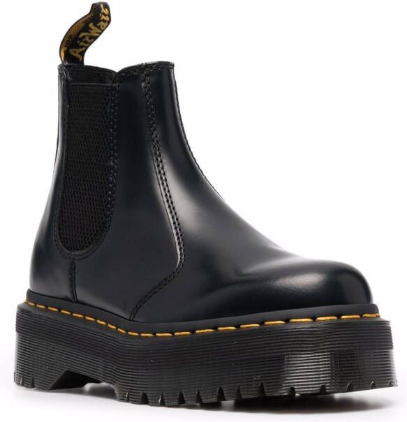 Dr. Martens 2976 Chelsea laarzen met contrasterend stiksel Zwart