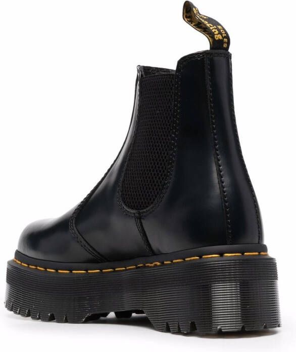 Dr. Martens 2976 Chelsea laarzen met contrasterend stiksel Zwart