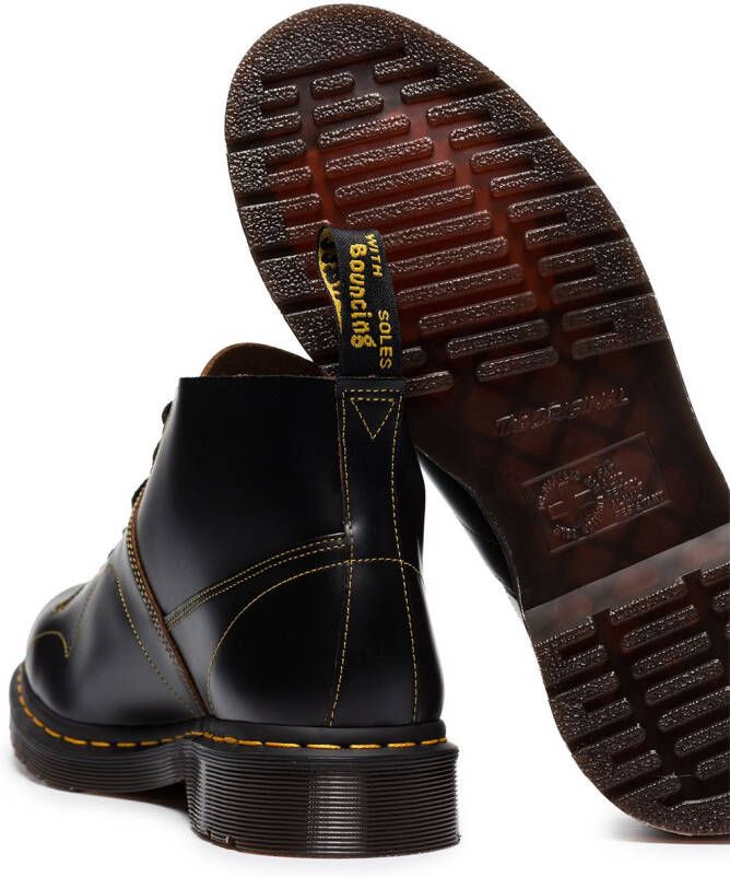 Dr. Martens Church Monkey leren laarzen Zwart