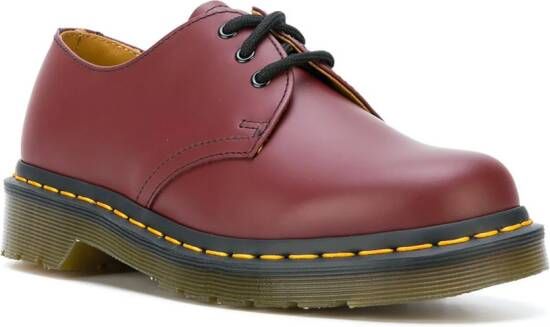 Dr. Martens geribbelde zool brogues Rood