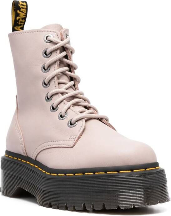 Dr. Martens Jadon III Pre-owned Pisa leren enkellaarzen Beige