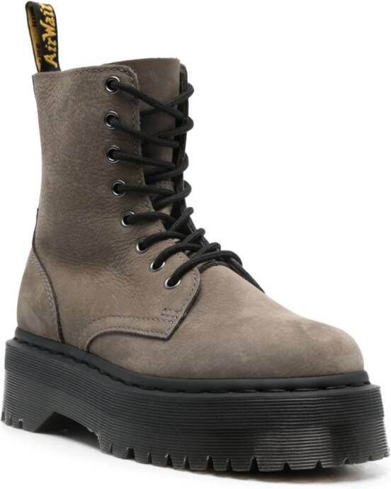 Dr. Martens Jadon leren laarzen Grijs