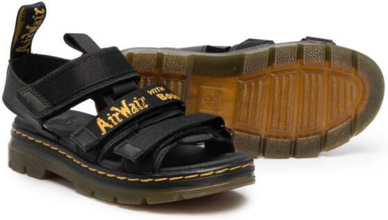 Dr. Martens Kids Sandalen met klittenband Zwart