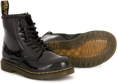 Dr. Martens Kids Regenlaarzen met veters Zwart