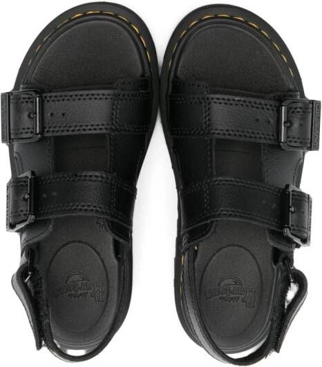 Dr. Martens Kids Varel leren sandalen Zwart