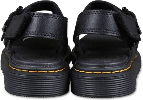 Dr. Martens Kids Varrel leren sandalen Zwart