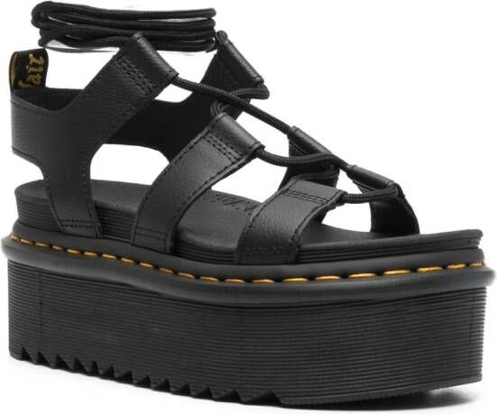 Dr. Martens Nartilla leren sandalen Zwart