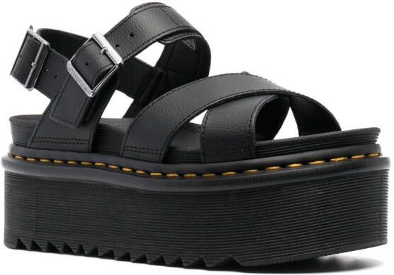 Dr. Martens Voss II Athena leren sandalen Zwart